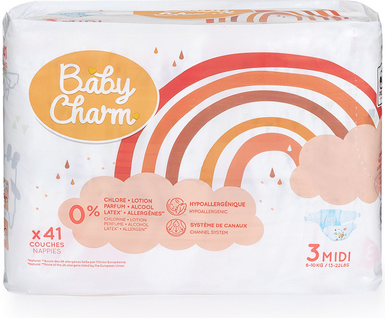 BABY CHARM Super Dry Flex Midi 3 6-10 kg 41 ks