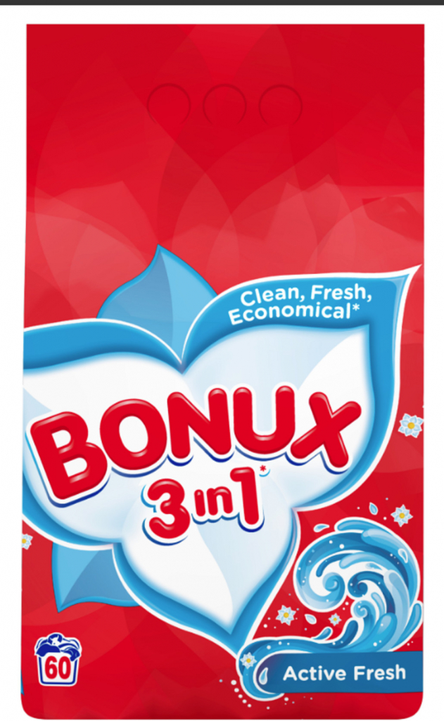 Bonux White Polar Ice Fresh 3v1 prací prášek na bílé prádlo 60 PD 4,5 kg