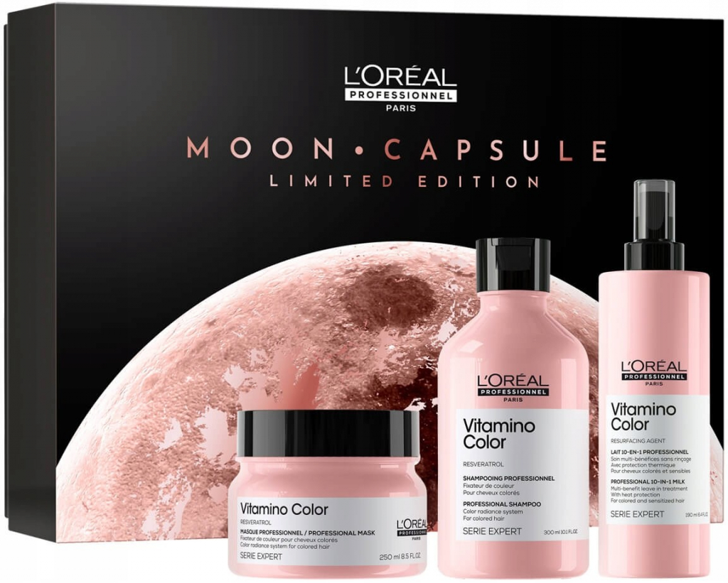 L´oréal Professionnel Serie Expert Vitamino Color Trio Vánoční Sada Šampon 300 ml + maska 250 ml + sprej 190 ml