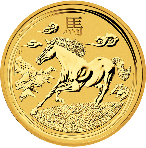 Perth Mint Zlatá mince Rok Koně Lunární Série II 1 oz 1 oz