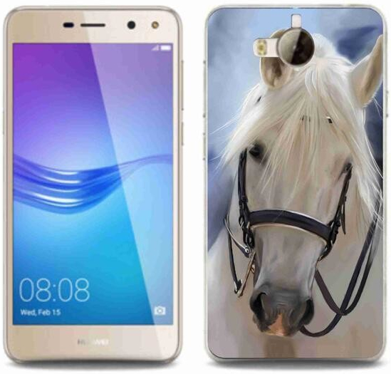 Pouzdro mmCase Gelové Huawei Y6 (2017) - bílý kůň