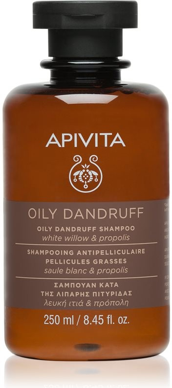Apivita Holistic Hair Care White Willow & Propolis Shampoo proti lupům pro mastné vlasy 250 ml