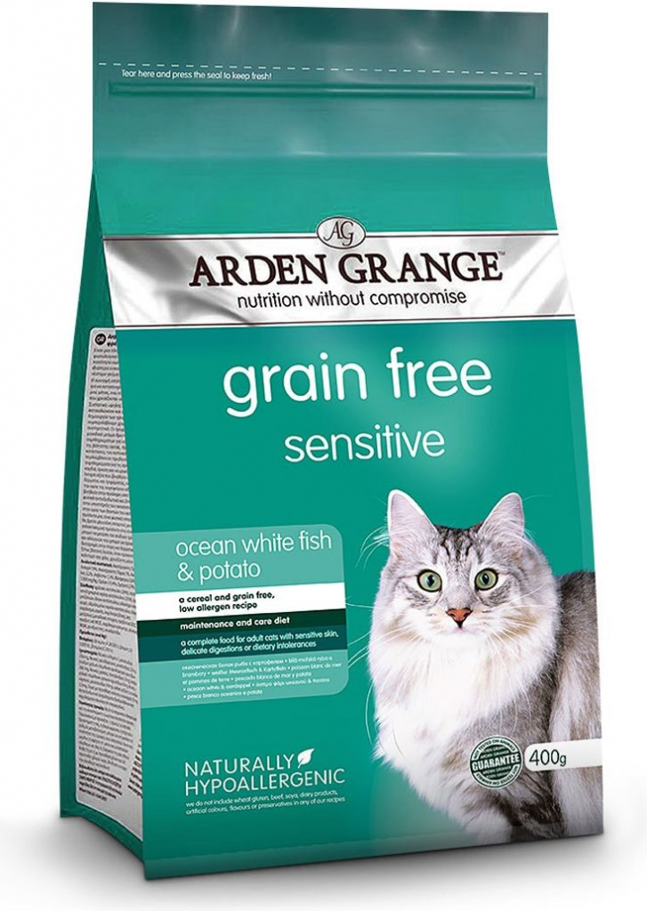 Arden Grange Adult Cat Sensitive Ocean White Fish & Potato GF 0,4 kg