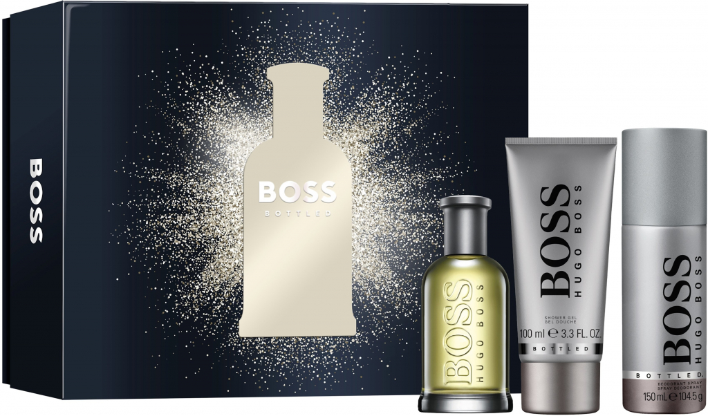 Hugo Boss Boss Bottled EDT 100 ml + sprchový gel 100 ml + deodorant sprej 150 ml dárková sada