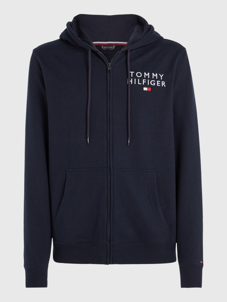 LOGO ZIP-THRU HOODY UM0UM02879DW5 tmavě modrá Tommy Hilfiger