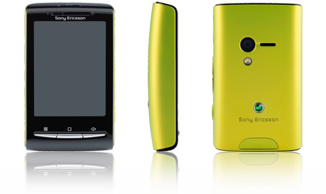Kryt Sony Ericsson X10 mini zadní žlutý