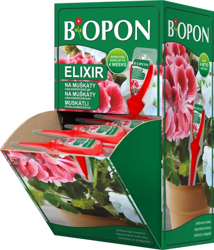 NohelGarden Hnojivo BOPON ELIXÍR na muškáty a balkónové rostliny 35 ml