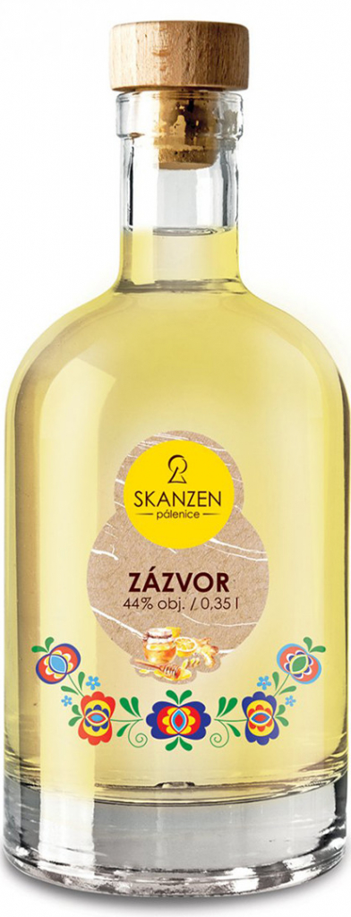 Skanzen Zázvor 44% 0,35 l (holá láhev)