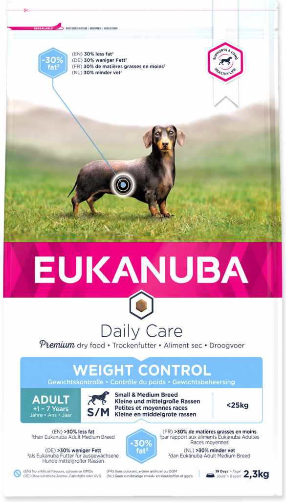 Eukanuba Adult Small & Medium Breed Weight Control 2,3 kg