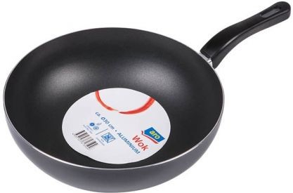 Aro Pánev wok hliníková černá 30 cm