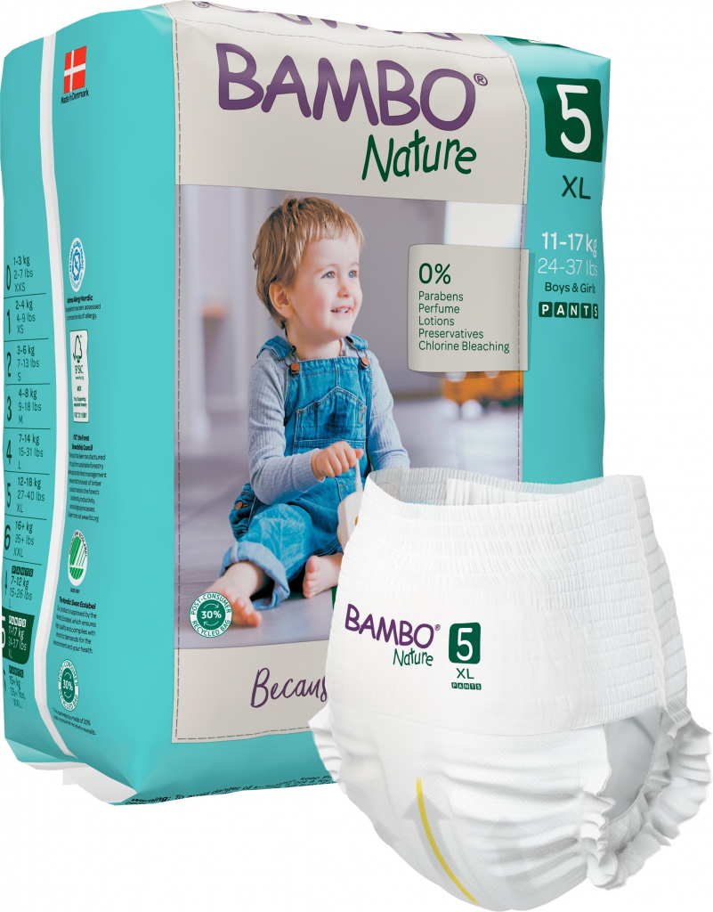 Bambo Nature Pants 5 XL 12-18 kg 19 ks