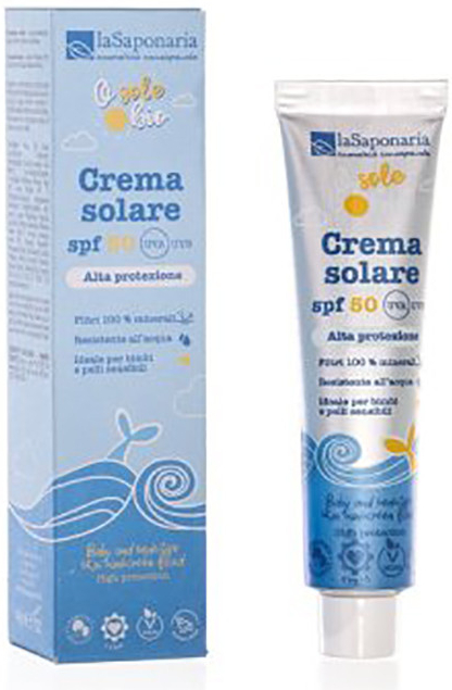 laSaponaria opalovací krém pro citlivou a dětskou pokožku SPF50 BIO 40 ml