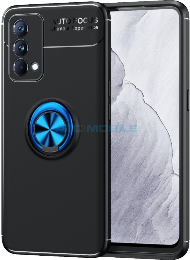 Pouzdro Shield4U Shockproof Realme GT 5G Master Edition RMX3361 černé/modrý s kroužkem