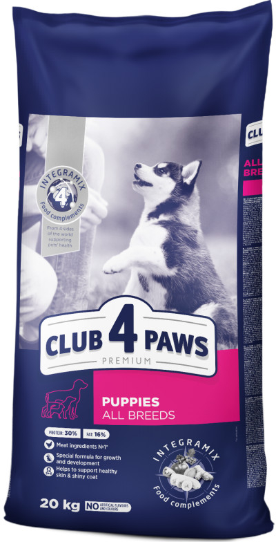 Club4Paws Premium for puppies of all breeds Rich in chicken 20 kg