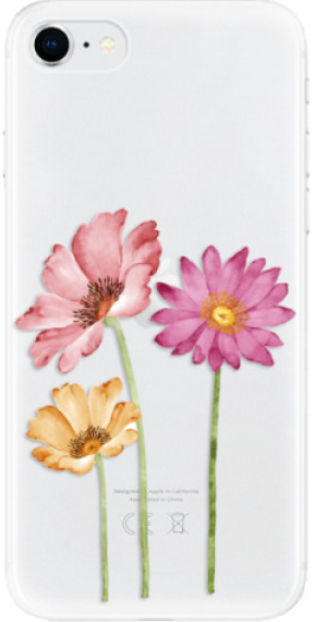 Pouzdro iSaprio - Three Flowers na mobil Apple iPhone SE 2020 / Apple iPhone SE 2022