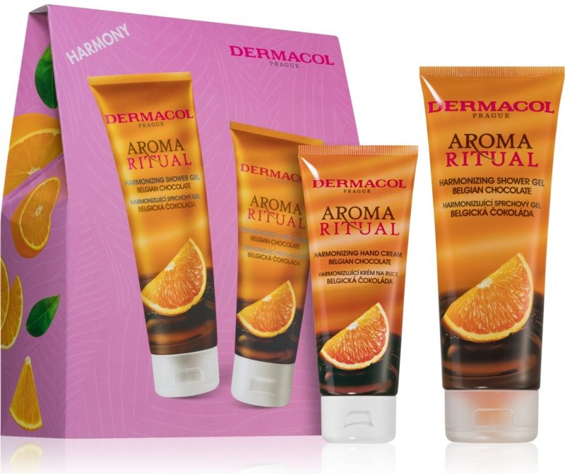 Dermacol Aroma Ritual Belgian Chocolate sprchový gel 250 ml + krém na ruce 100 ml dárková sada