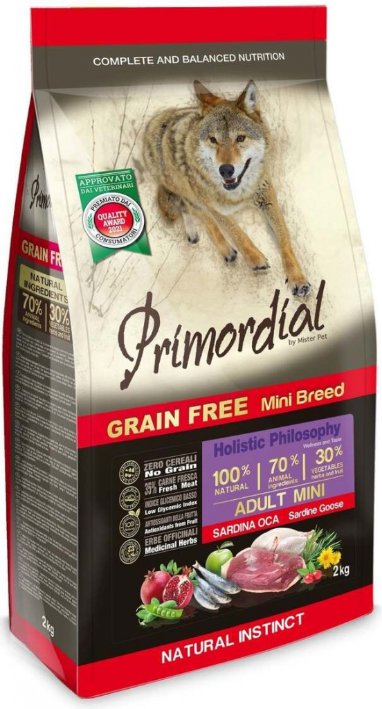 Primordial Adult Mini Grain Free Sardine & Goose 6 kg
