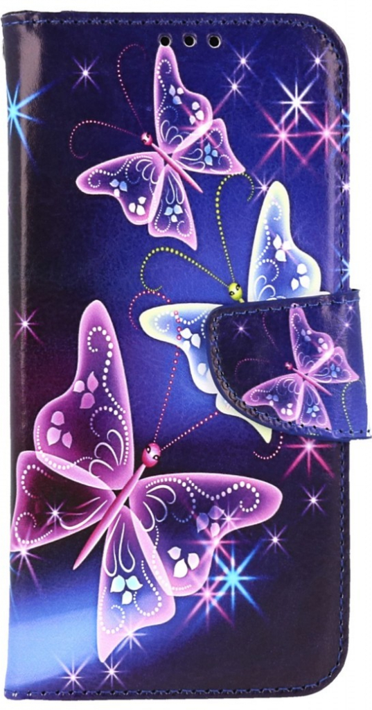 Pouzdro TopQ Samsung A20e knížkové s motýlky