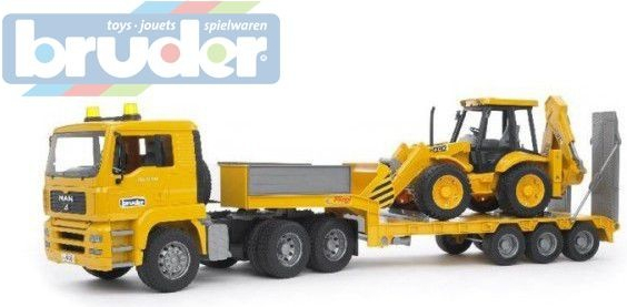 Bruder 2776 Nákladní auto MAN TGA Trailer + traktor JCB 4CX