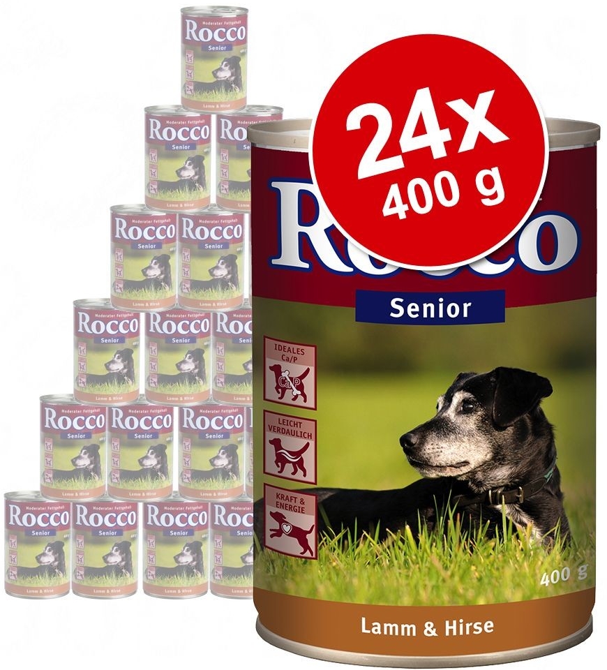Rocco Senior jehněčí & jáhly 24 x 400 g