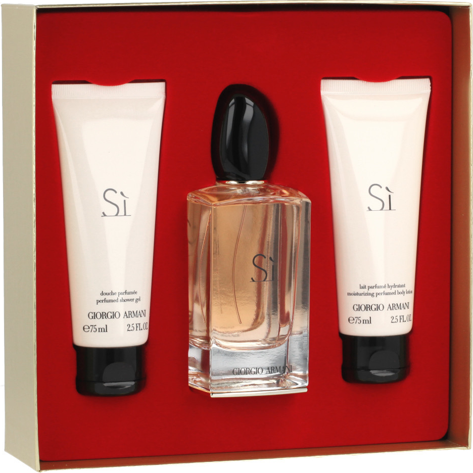 Giorgio Armani Si EDP 100 ml + tělové mléko 75 ml + sprchový gel 75 ml dárková sada