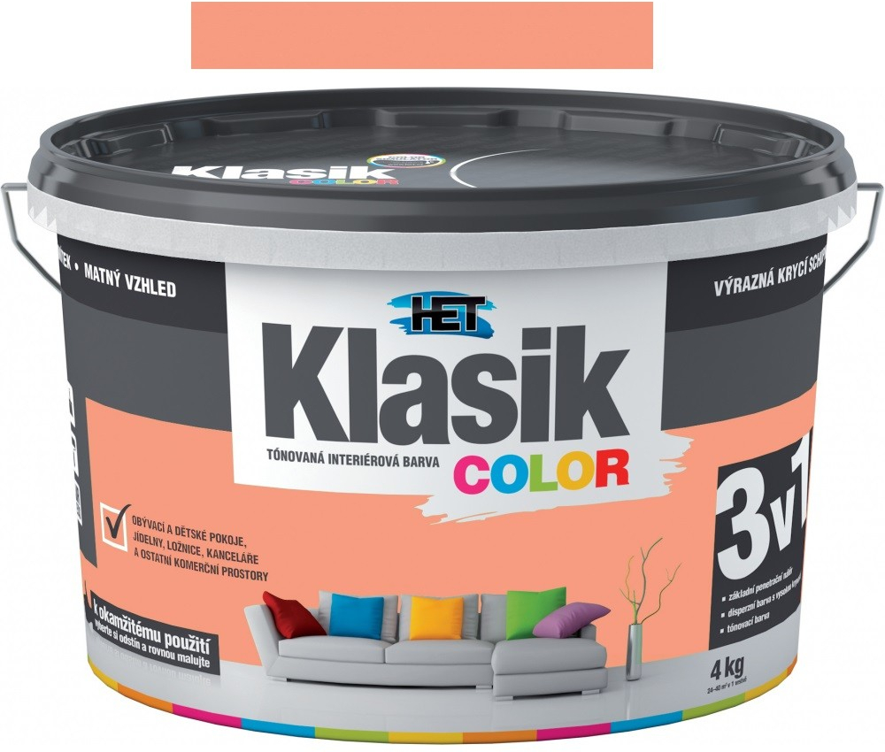 Het Klasik Color tónovaná barva lososová 4 kg