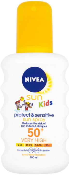 Nivea Sun Kids Sensitive sprej na opalování SPF50+ 200 ml