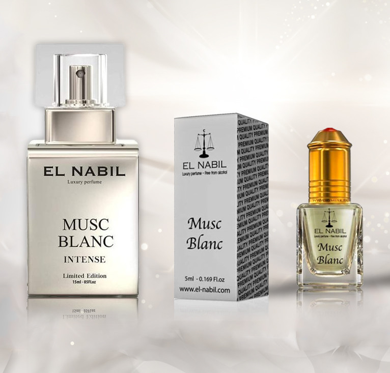 El Nabil Musc Blanc Intense EDP 15 ml + Musc Blanc olej 5 ml dárková sada