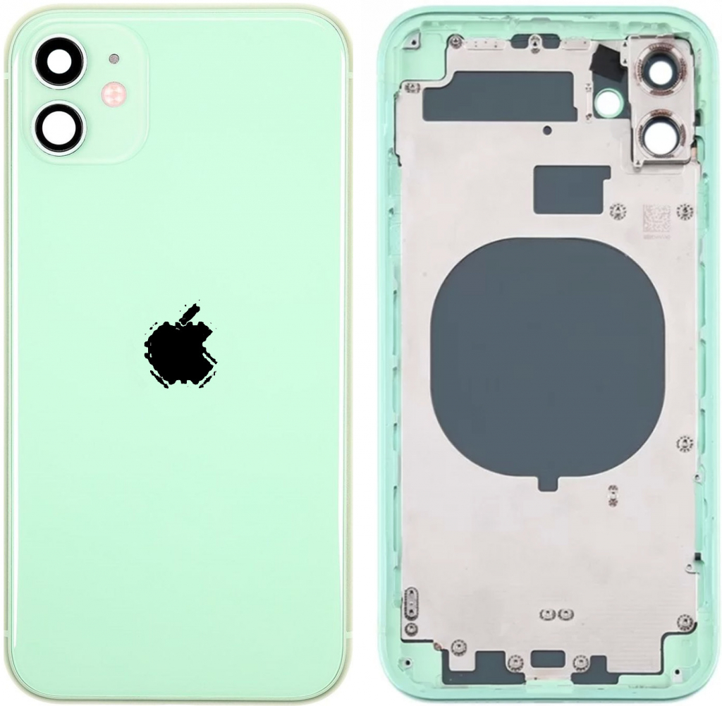 Kryt Apple iPhone 11 - Zadní Housing zelený