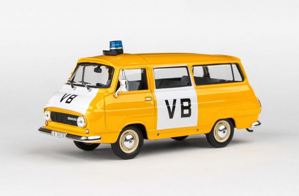 Abrex škoda 1203 MIKROBUS 1974 VEŘEJNÁ BEZPEČNOST žlutá 1:43