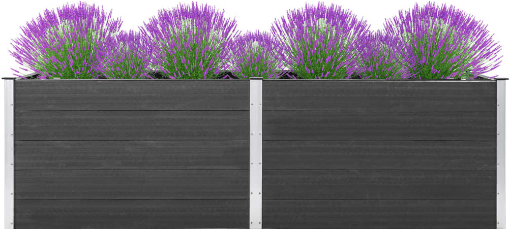 zahrada-XL vyvýšený záhon 200 x 50 x 91 cm WPC šedý