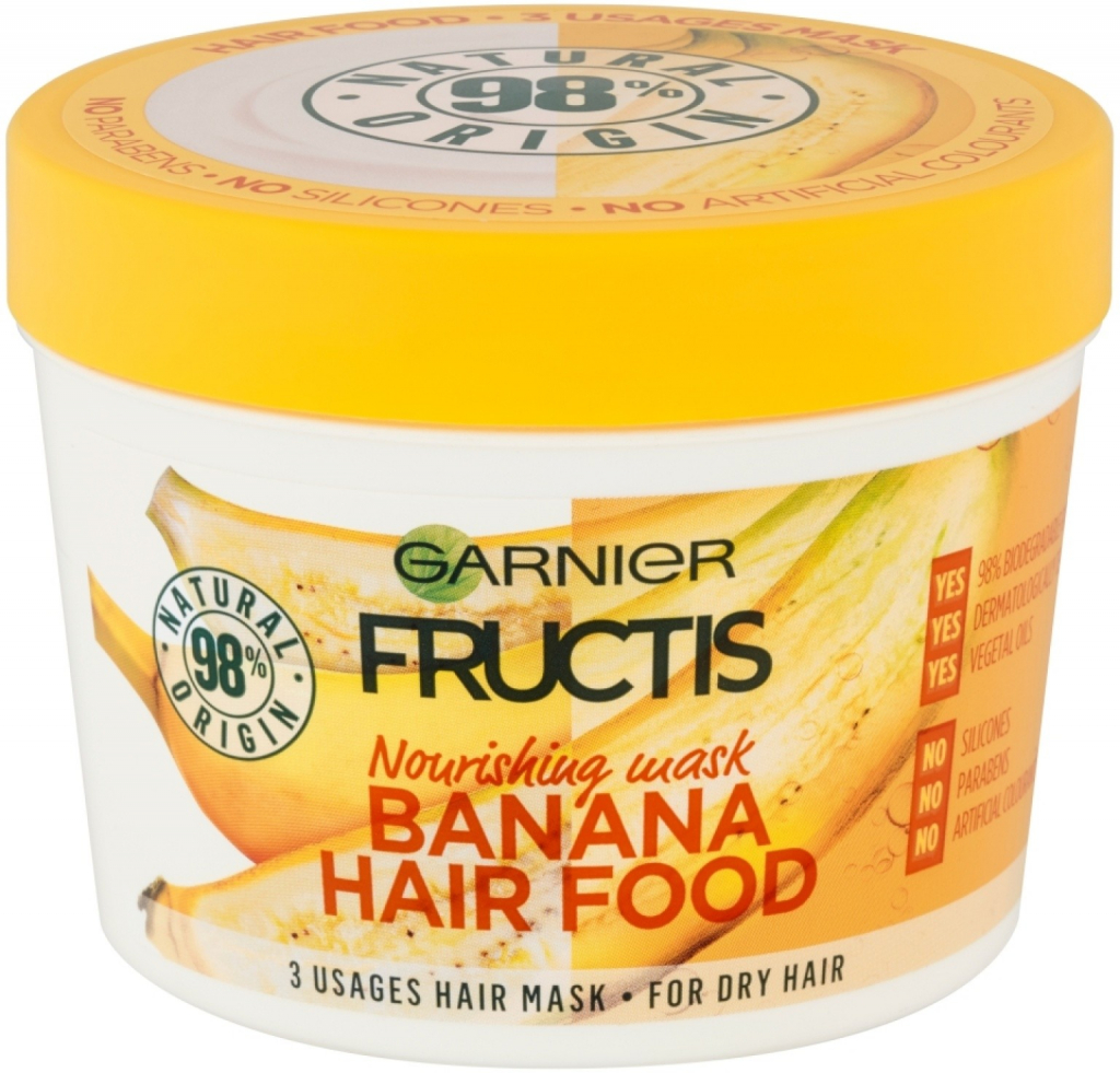 Garnier Fructis Banana Hair Food Maska na vlasy vyživuje suché vlasy 390 ml