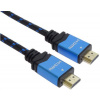 PremiumCord Ultra HDTV 4K@60Hz kabel HDMI 2.0b kovové+zlacené konektory 0,5m bavlněný plášť