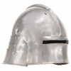 Středověká rytířská přilba pro LARPy replika stříbro ocel - Default Title