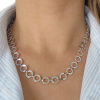 Dámský stříbrný náhrdelník z velkých koleček 10mm Rhodium 13,20g 45cm Stříbro 925/1000
