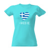 Tričko s potiskem Miluji Řecko dámské Atoll blue S