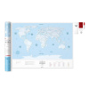 1DEA.me Stírací mapa světa Travel Map of the World Silver Varianta: bez rámu v tubusu, Provedení: mapa v dárkovém tubusu