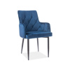 Signal Jídelní židle RICARDO, Modrý Velvet 86