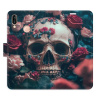 Flip pouzdro iSaprio s kapsičkami na karty - Skull in Roses 02 pro mobil Huawei P20 Lite (Flip knížkové pouzdro, kryt, obal iSaprio s kapsičkami na karty a motivem Skull in Roses 02 pro mobilní telefo
