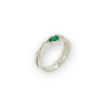 Stříbrný dámský prsten dvojitý se zeleným kamenem Velikost prstenu: 59, Váha: 3,20gr