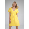 FIGL Žluté šaty s výstřihem do v m766 yellow velikost: l/xl