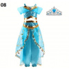 Čína Kostým princezny Jasmíny (Aladinova lampa) Varianta: 08 šaty s korunkou, Velikost: 140 (7-8 let)