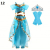 Čína Kostým princezny Jasmíny (Aladinova lampa) Varianta: 12 šaty, korunka, rukavice, Velikost: 120 (4 roky)