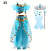 Čína Kostým princezny Jasmíny (Aladinova lampa) Varianta: 15 šaty, korunka, rukavice, hůlka, šperky, Velikost: 130 (5-6 let)