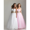 princeznovské plesové maturitní šaty Adele 4 - růžové, bílé, modré, Barva Modrá