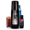 Výrobníky sody Sodastream Spirit Black Pepsi MegaPack (Výrobník sody Sodastream Spirit Black Pepsi MegaPack v černém provedení, kompletní sada)
