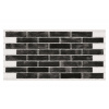 Wall Art Decor ® Wall Art Decor, PVC obkladové 3D panely Cihla černá s bílou spárou