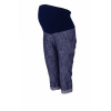 Be MaaMaa těhotenské 3/4 kalhoty s elastickým pásem granát/melírované (Barva: Granát/melírovaná , vel. S, Be MaaMaa)