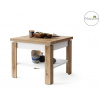 Casarredo LEO, konferenční stolek rozkládací 65-130x65cm, dub wotan / bílá
