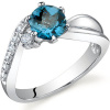 Eppi Elegantní stříbrný prsten s 1.00ct topazem Dea R32257